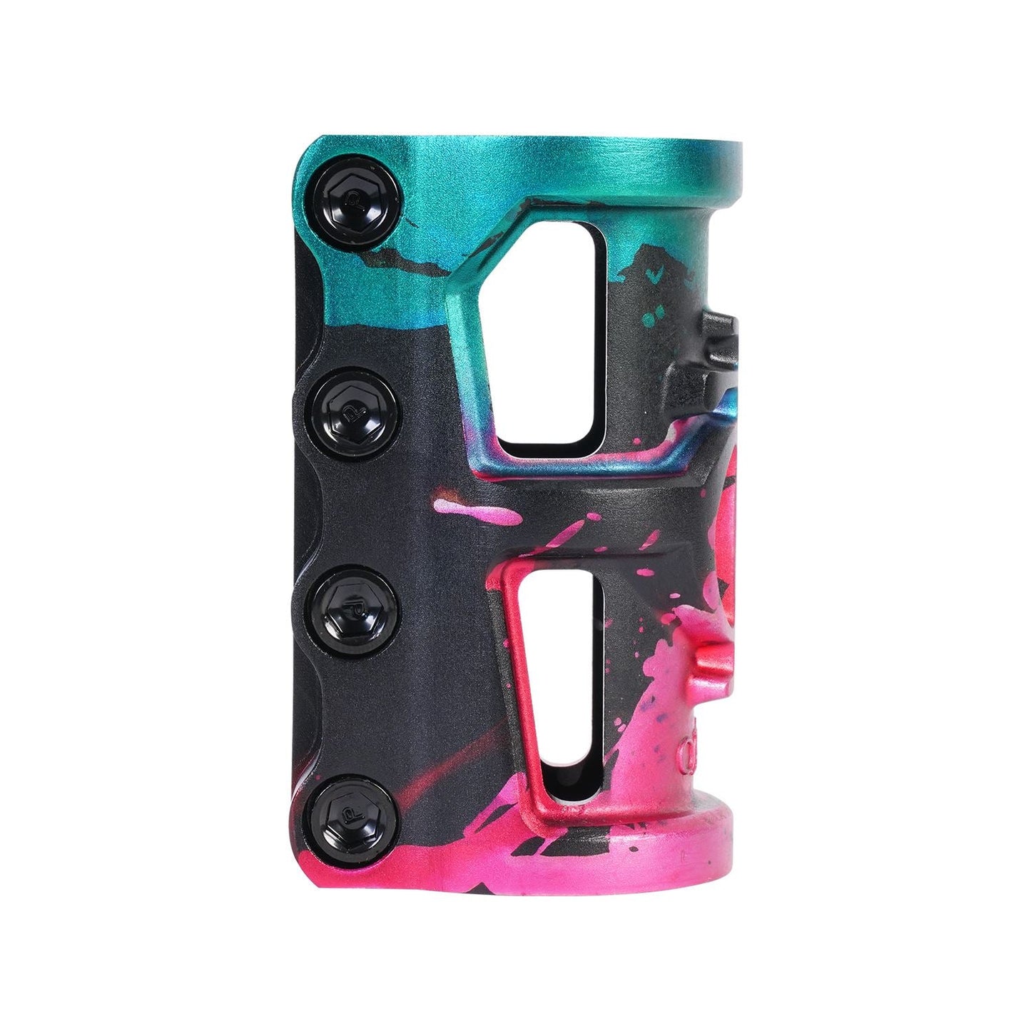 Oath Cage V2 Alloy 4 Bolt SCS Clamp Green/Pink/Black