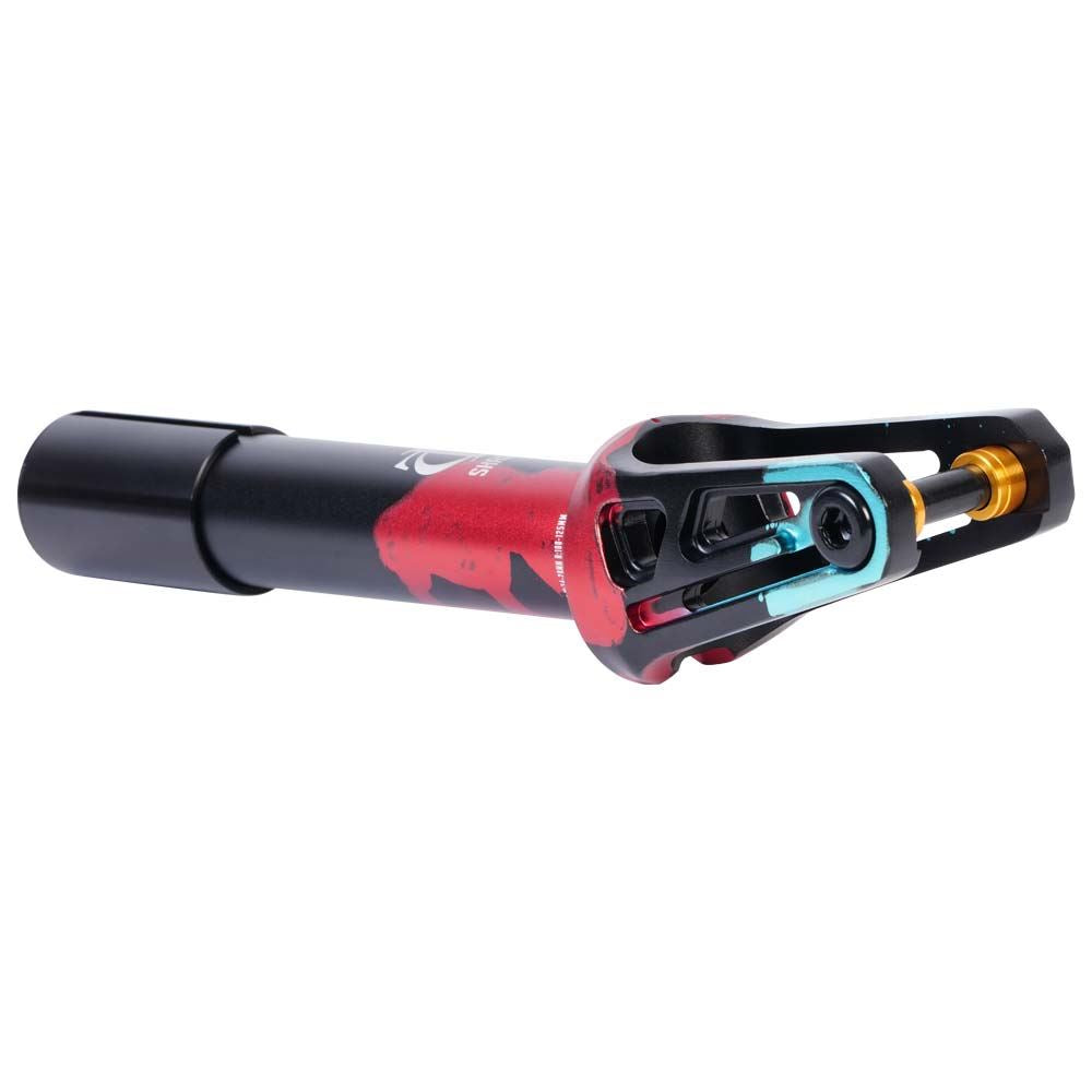 Oath Shadow SCS/HIC Scooter Fork - Black/Teal/Red