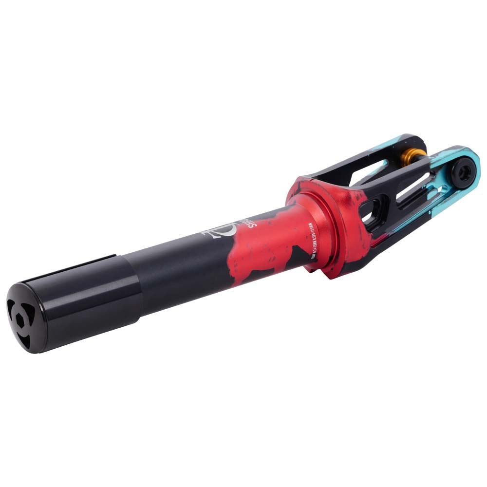 Oath Shadow SCS/HIC Scooter Fork - Black/Teal/Red