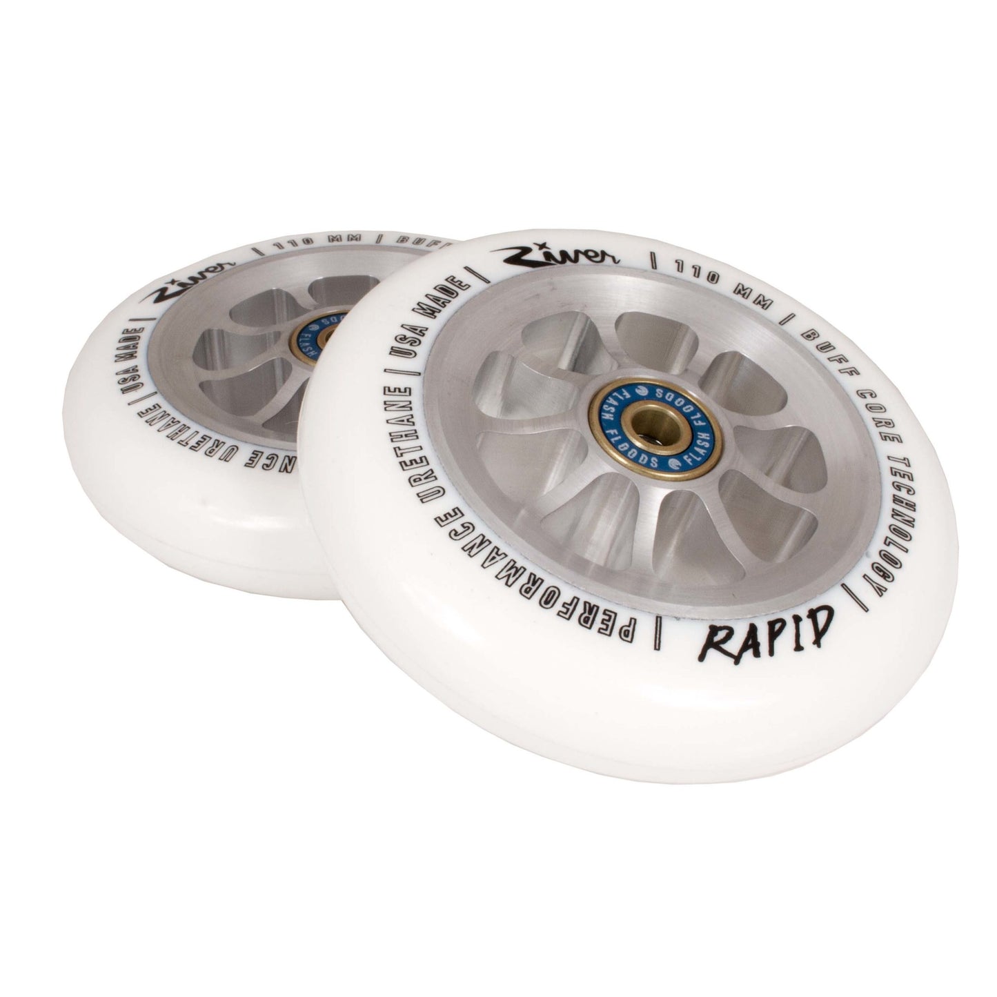 “Blizzard” Rapids 110mm (White on Raw) 1-Pair