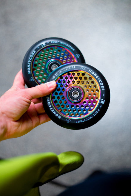 Honeycore Wheels | Black / Rocket Fuel