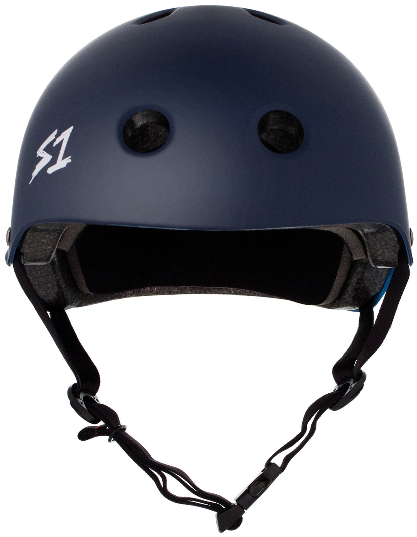 Navy Matte Bike Helmet S1 Lifer front view.