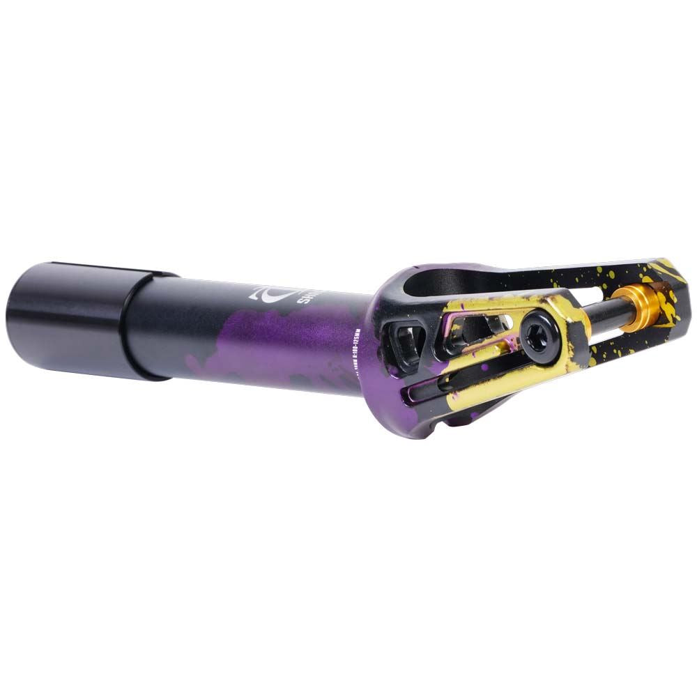 Oath Shadow SCS/HIC Scooter Fork - Black/Purple/Yellow