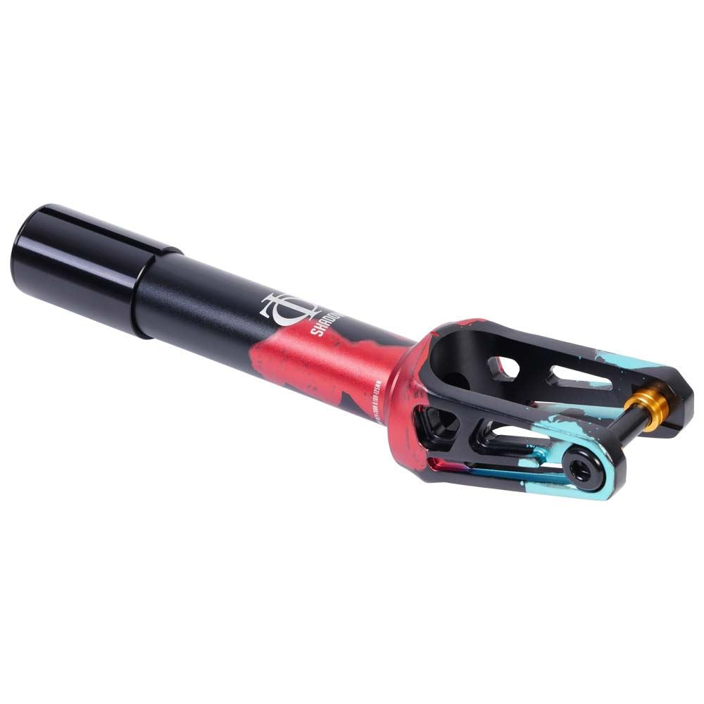 Oath Shadow SCS/HIC Scooter Fork - Black/Teal/Red
