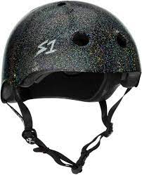S One Lifer Skateboard Helmet - Black Gloss Glitter