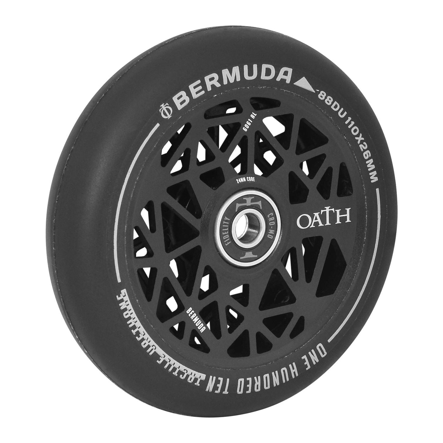 Oath Bermuda 110mm Wheels Anodised Satin Black