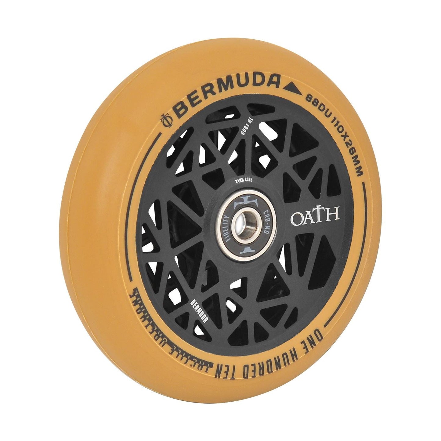 Oath Bermuda 110mm Wheels  - Anodised Black/Gum