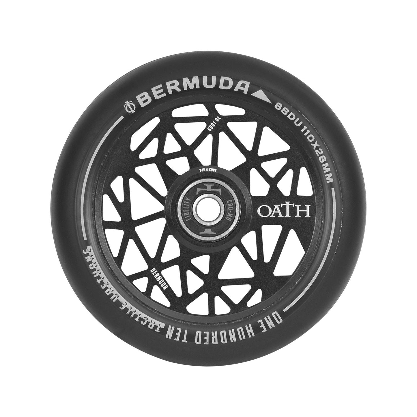 Oath Bermuda 110mm Wheels Anodised Satin Black