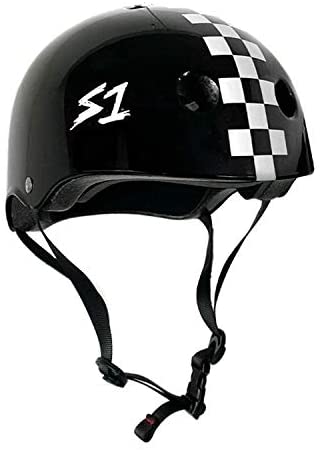 S One Lifer Helmet Skate - Black Gloss w/Check