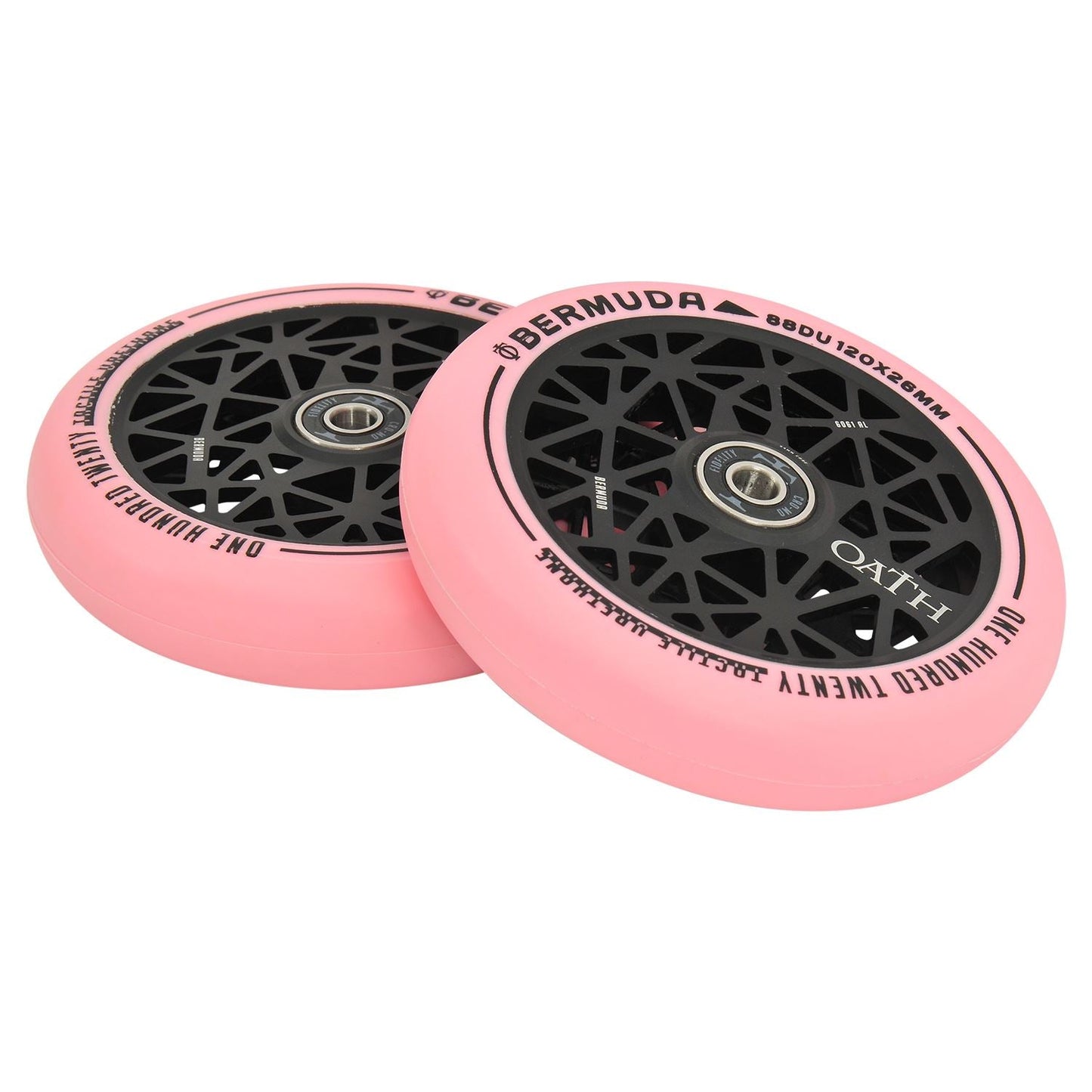 Oath Bermuda 120mm Wheels  - Anodised Black/Pink