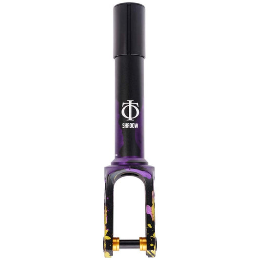 Oath Shadow SCS/HIC Scooter Fork - Black/Purple/Yellow