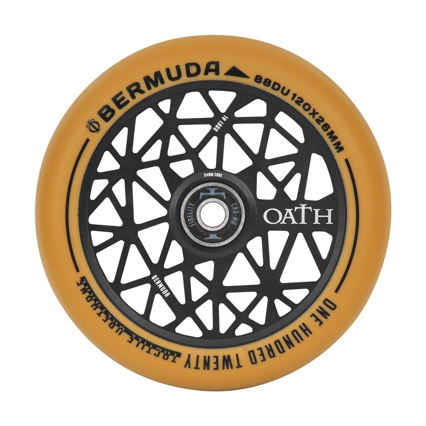 Oath Bermuda 120mm Wheels  - Anodised Black/Gum