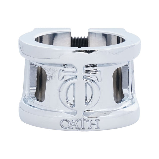 Oath Cage V2 Alloy 2 Bolt Clamp Neo Silver