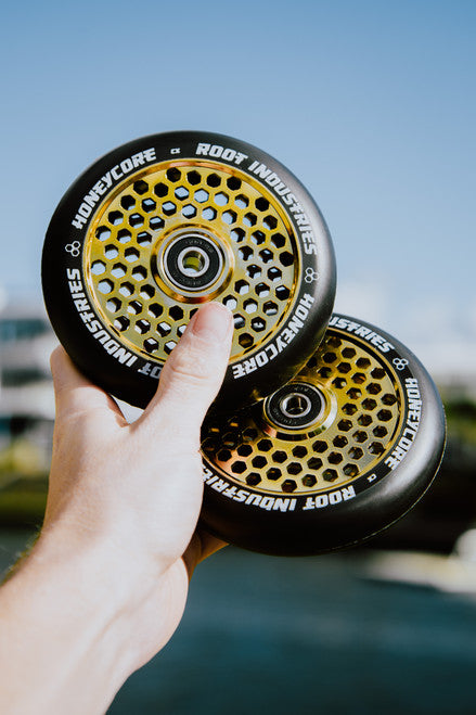 Honeycore Wheels | Black / Gold Rush