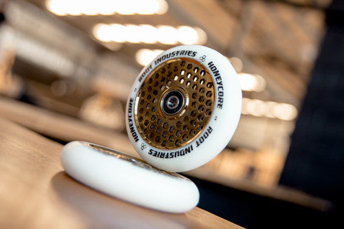 Honeycore Wheels | White / Gold Rush