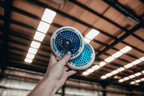 Honeycore Wheels | White / Sky Blue
