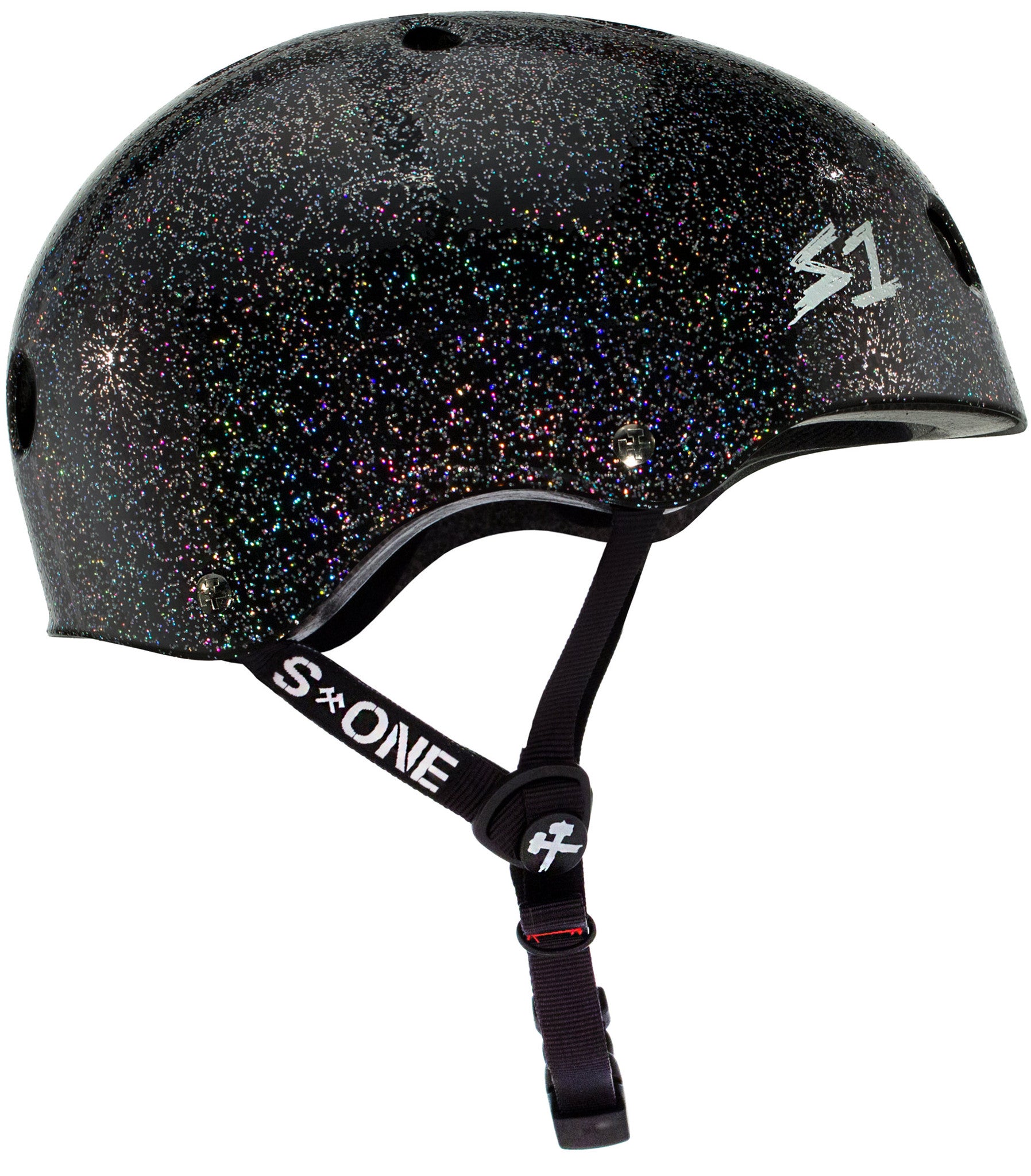 black sparkle motorcycle helmet S1 Lifer Helmet