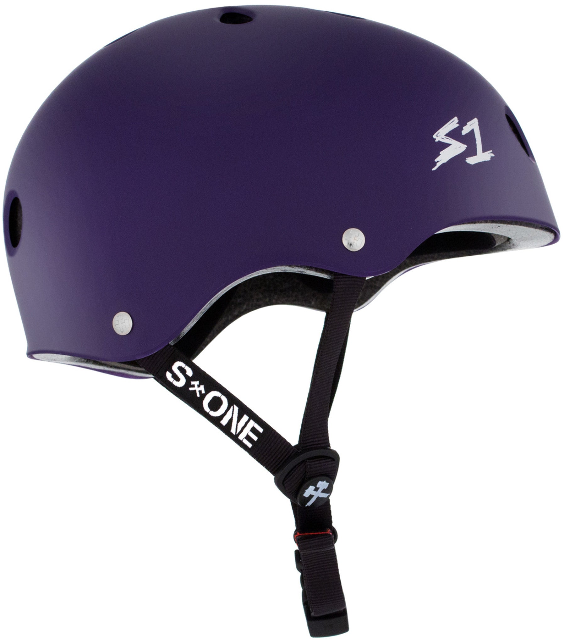 Purple Matte BMX Helmet S1 Lifer side view.