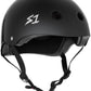 Black Gloss Skateboard Helmet S1 Lifer 3/4 view.