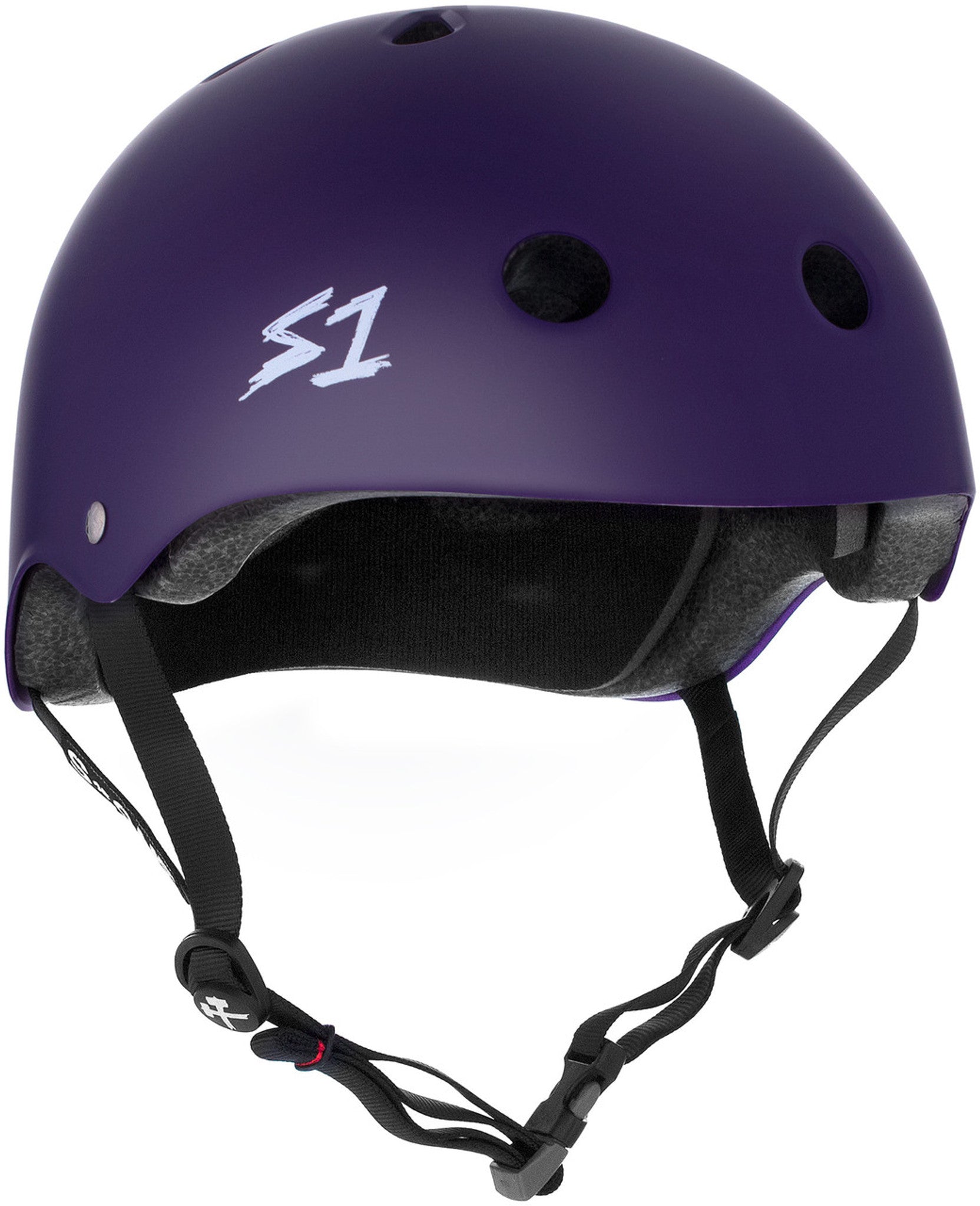 Purple Matte Skateboard Helmet S1 Lifer 3/4 view.