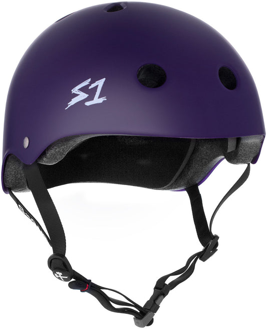 Purple Matte Skateboard Helmet S1 Lifer 3/4 view.