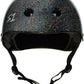 Black Glitter Skateboard Helmet S1 Mega Lifer front view.