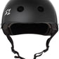 Black Gloss Skateboard Helmet S1 Lifer front view.