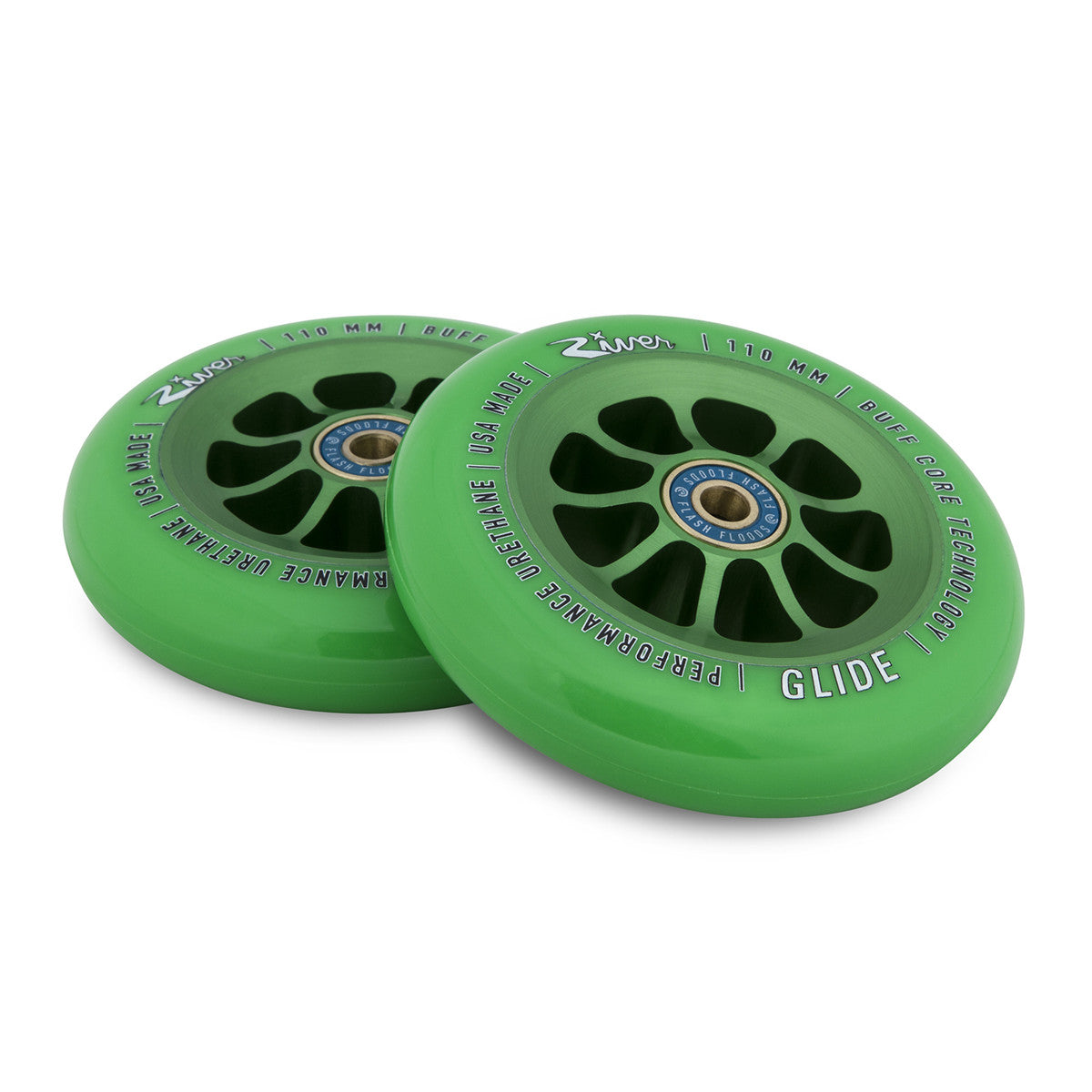 “Emerald” Glides 110mm (Green on Green) 1-Pair