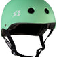 Mint Green Matte Skate Helmet 3/4 view