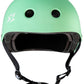 Mint Green Matte Roller Skate Helmet Front View.