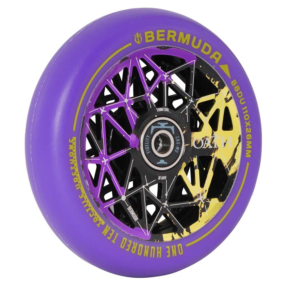 Oath Bermuda 110mm Wheels - Black/Purple/Yellow
