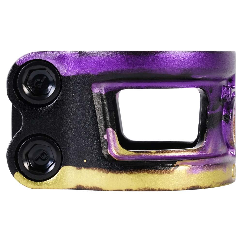 Oath Cage V2 Alloy 2 Bolt Clamp - Black/Purple/Yellow