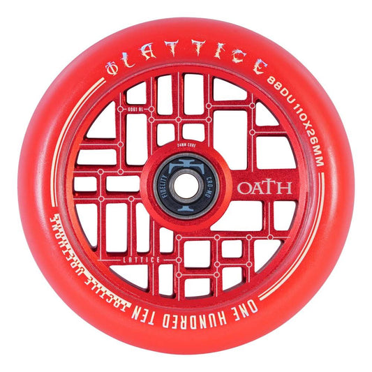 Oath Lattice 110mm Wheels - Red